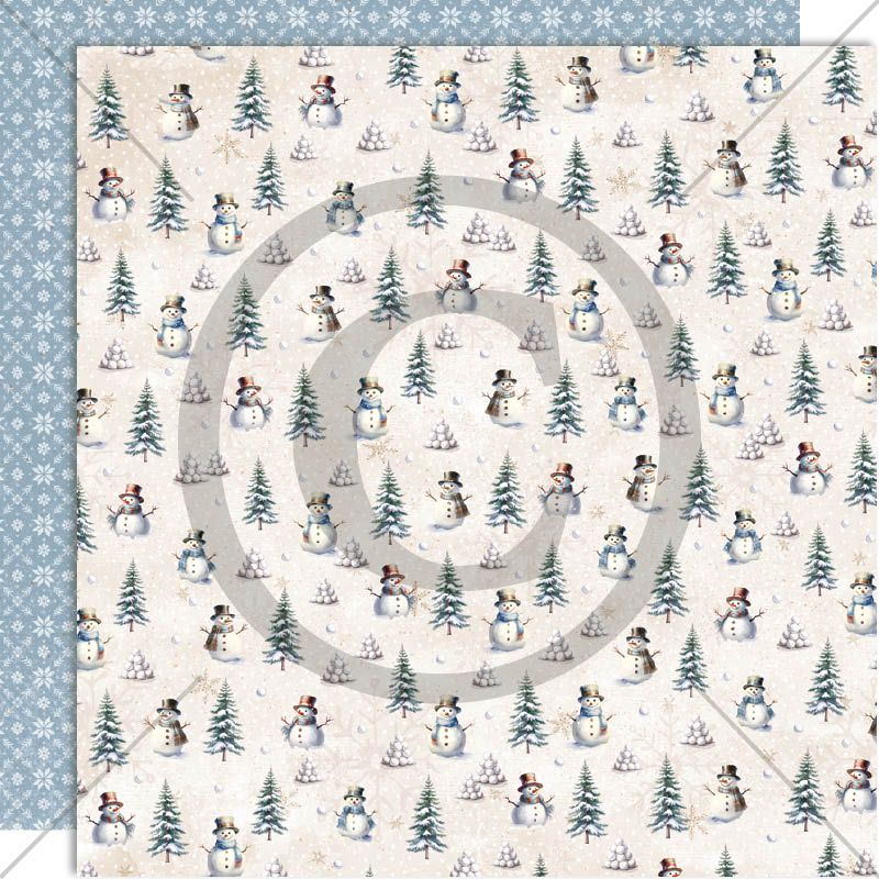 Papirdesign - Vinterglede - Snømenn