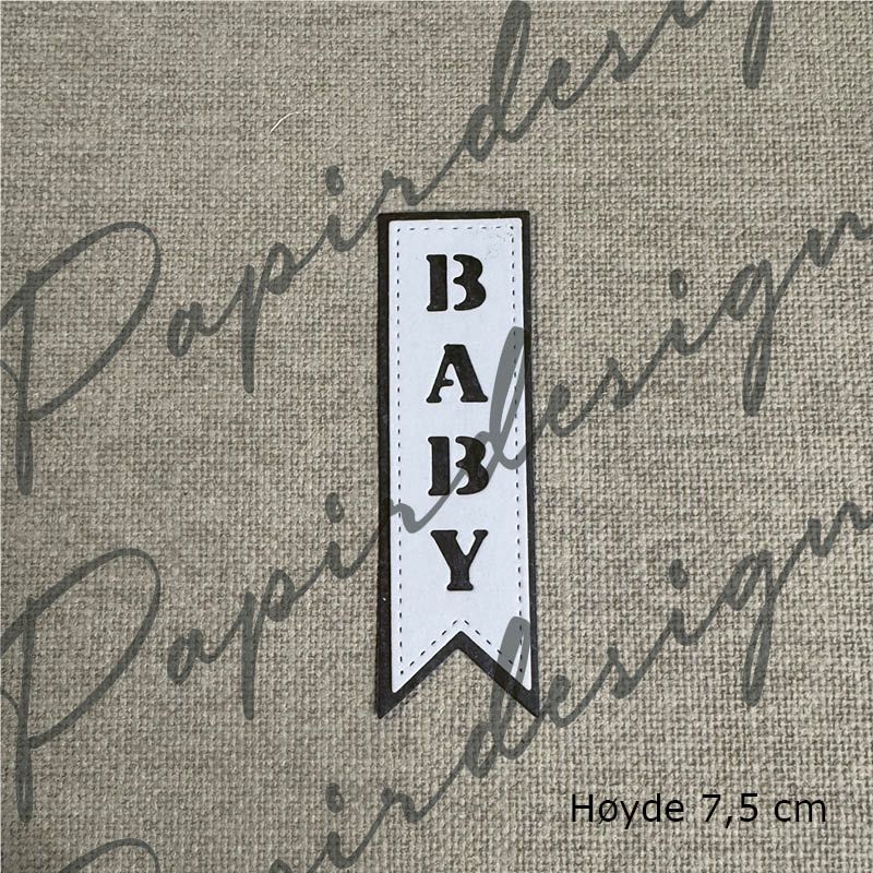 Papirdesign - Dies - Baby Vimpel (Forhåndsalg - På lager 22.09)