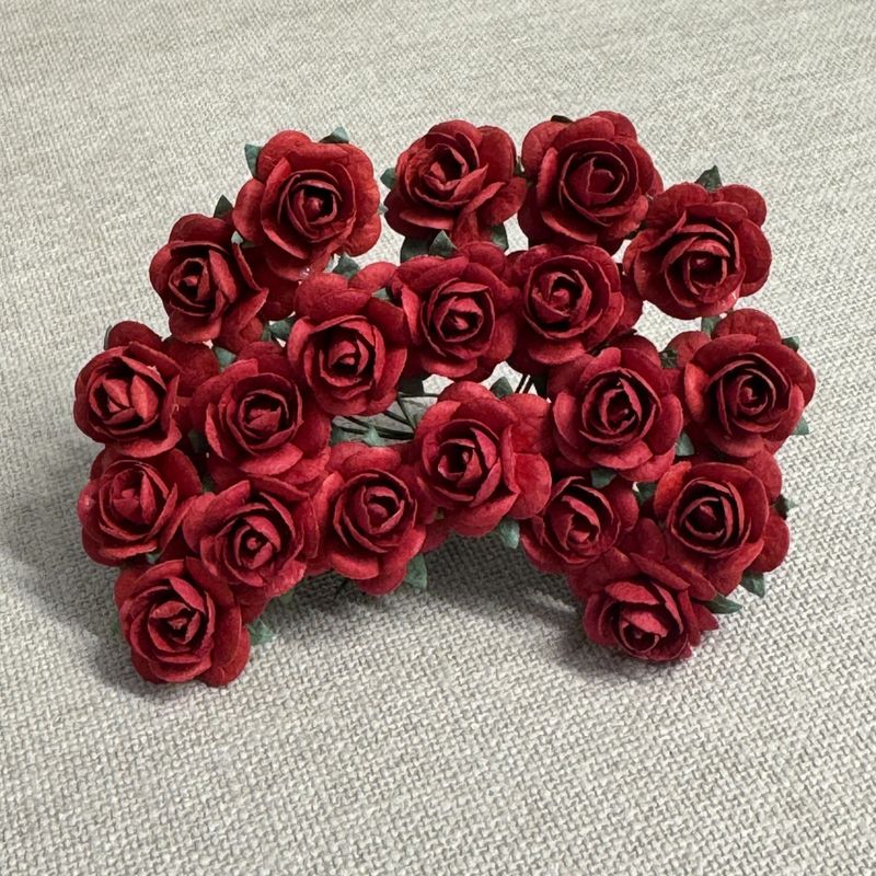 Papirdesign - Roser - Rød 1,8 cm