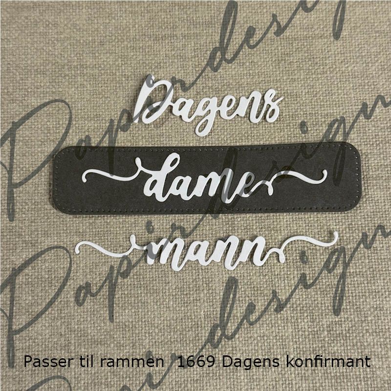 Papirdesign - Dies - Dagens mann og dame - Passer som tilbehør til diesen Pd1669 (Forhåndsalg - På lager 22.09)