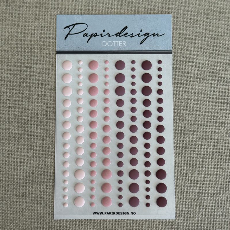 Papirdesign - Dotter matt 3 - Vintage Rosa (Forhåndsalg - På lager 22.09)