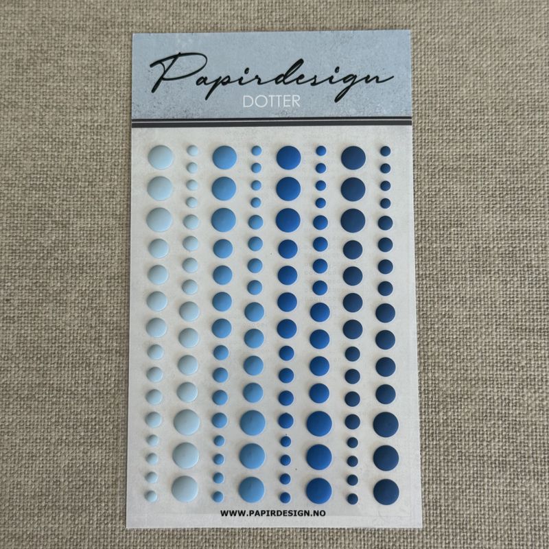 Papirdesign -  Dotter matt 4 - Blå (Forhåndsalg - På lager 22.09)