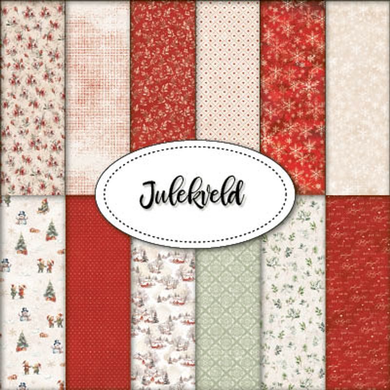 Papirdesign - Julekveld -  Hele kolleksjonen - 8 mønsterark