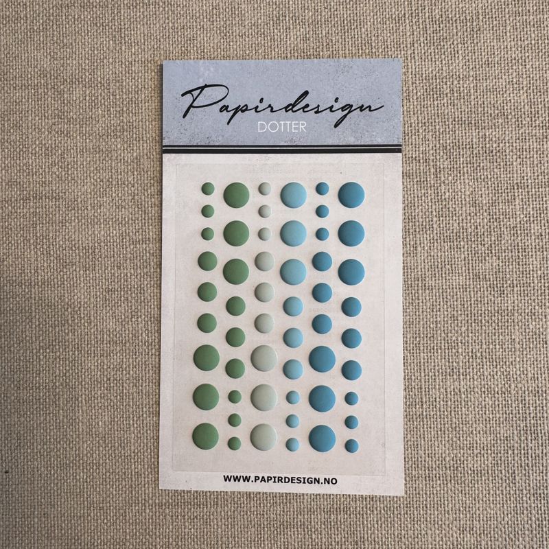 Papirdesign -  Dotter matt - Grønn