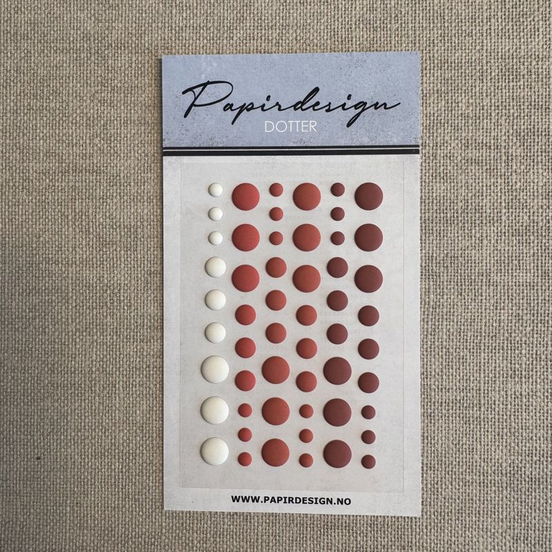 Papirdesign -  Dotter matt - Vintage rød