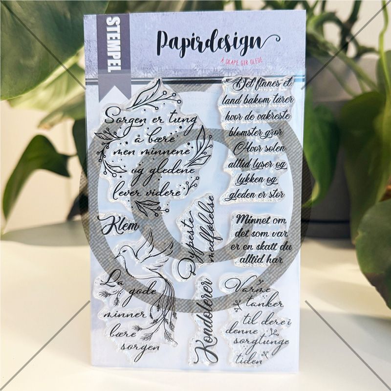 Papirdesign - Clear stamp - Gledene lever videre