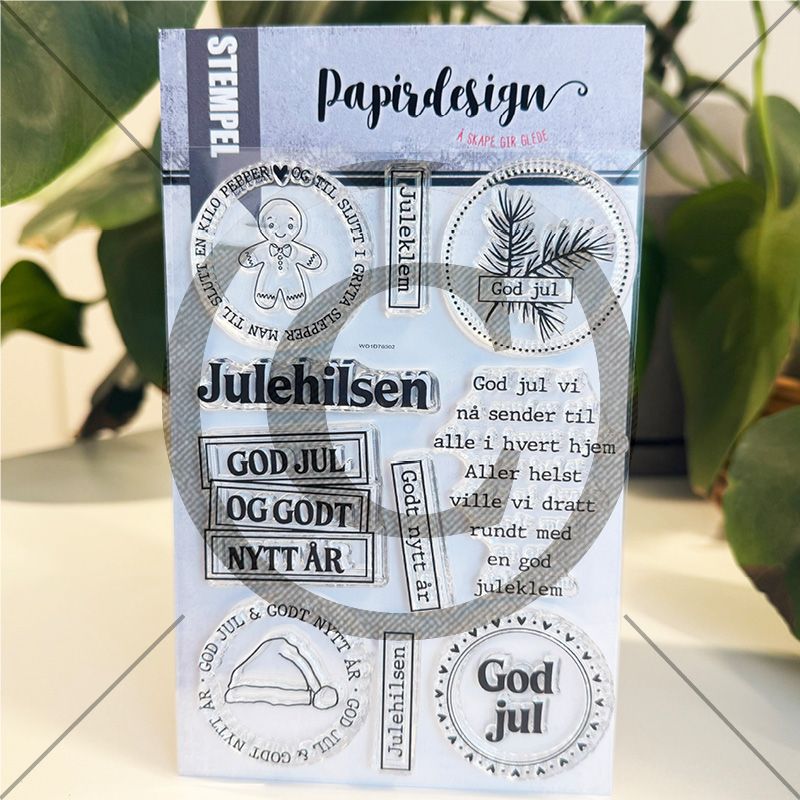 Papirdesign - Clear stamp - God jul og godt nytt år