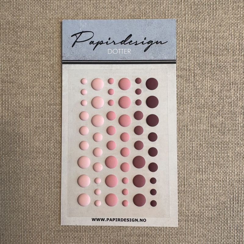 Papirdesign -  Dotter matt - Rosa