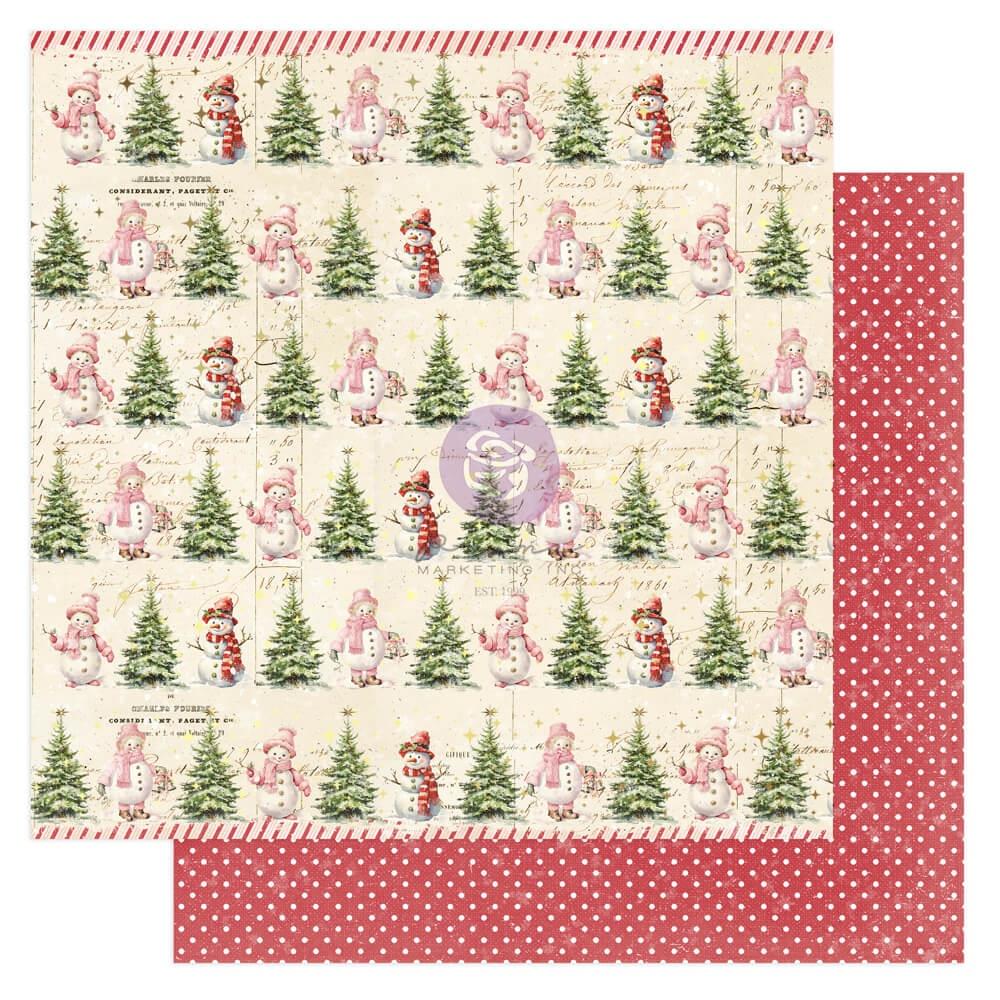 Prima - 25 & Peppermint - Warm & Cozy  w/foil   -  12 x 12"