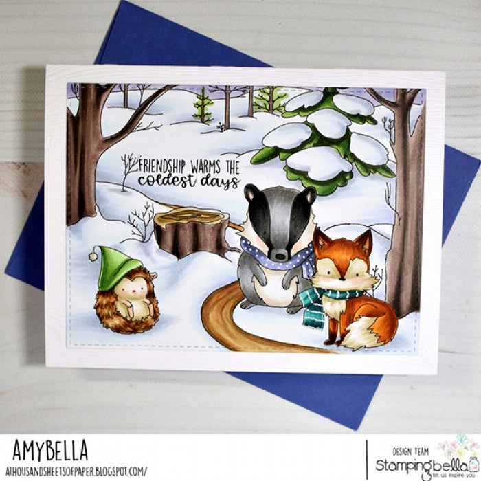 Stamping Bella - Cling Mounted Stamp - Winter Woodland Animals