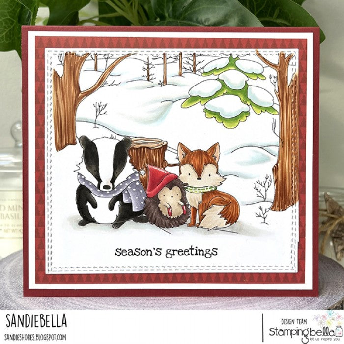 Stamping Bella - Cling Mounted Stamp - Winter Woodland Animals