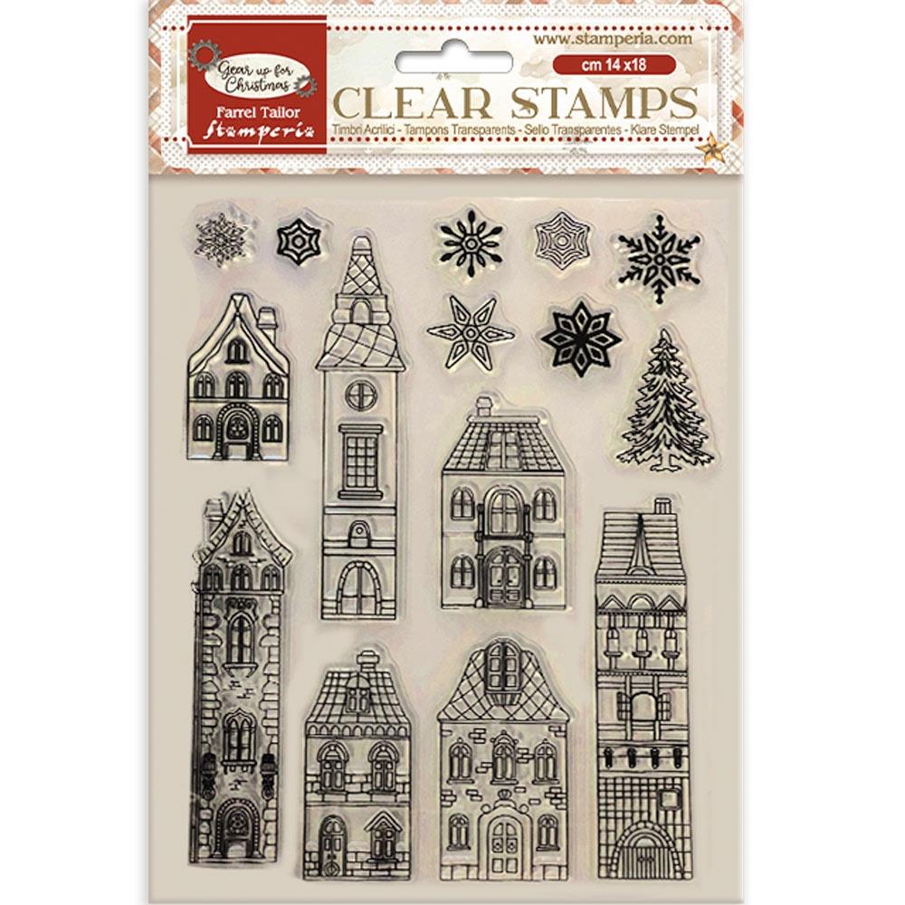 Stamperia - Gear up for christmas - Clear Stamp -  Cozy Houses