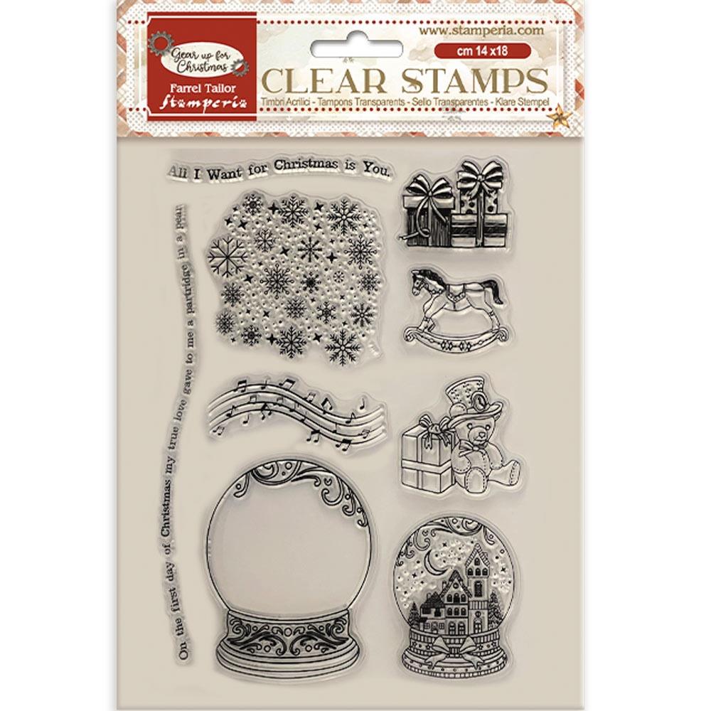 Stamperia - Gear up for christmas - Clear Stamp -  Snowglobes