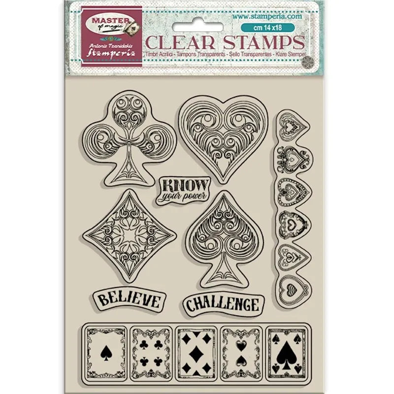 Stamperia - Master of Magic - Clear Stamp -  Playing Cards