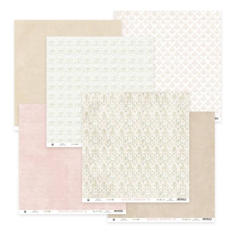 P13 - Beautiful Moments - Set of 6 papers -  12 x 12"
