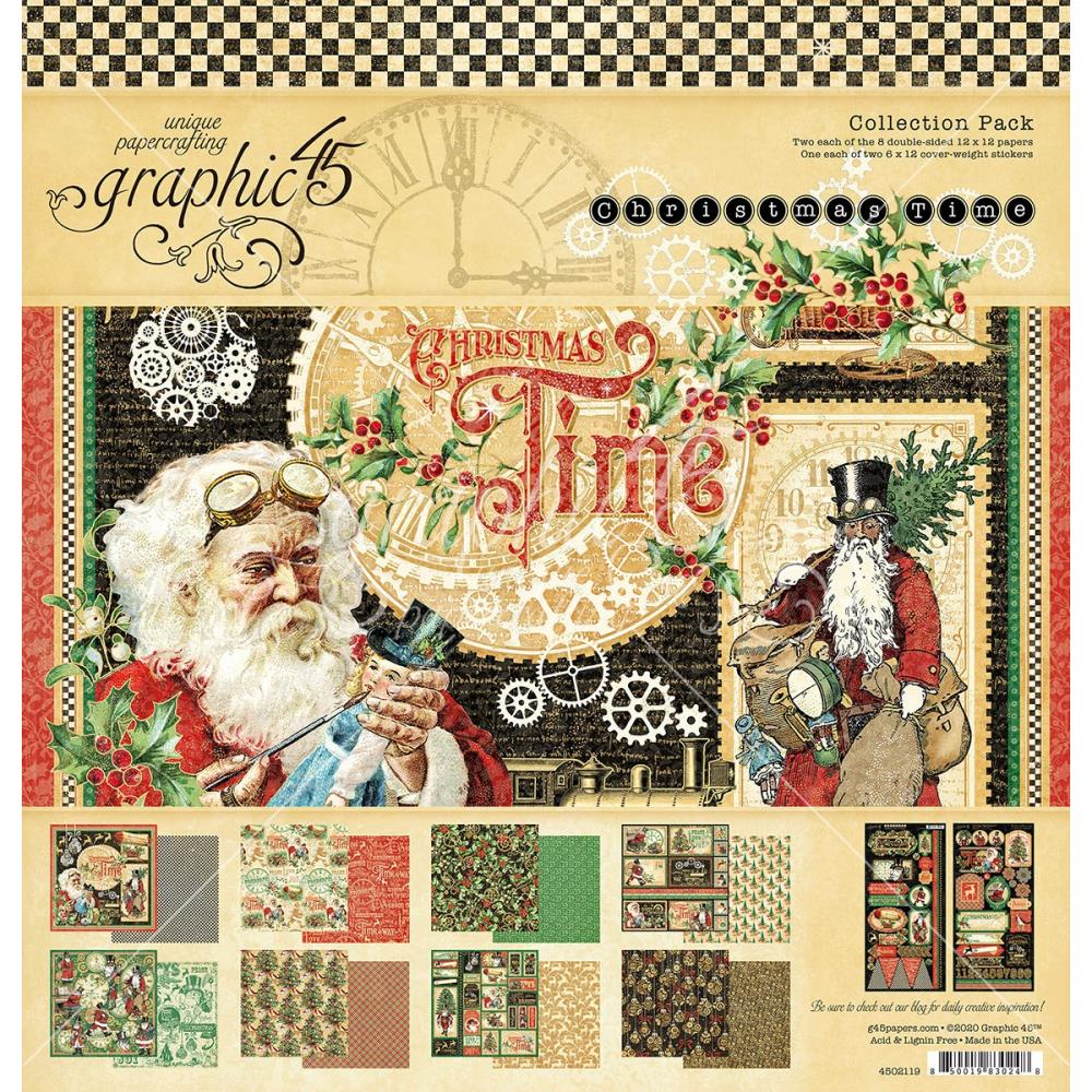 Graphic45 - Christmas time -  Paper Pad  12 x 12"