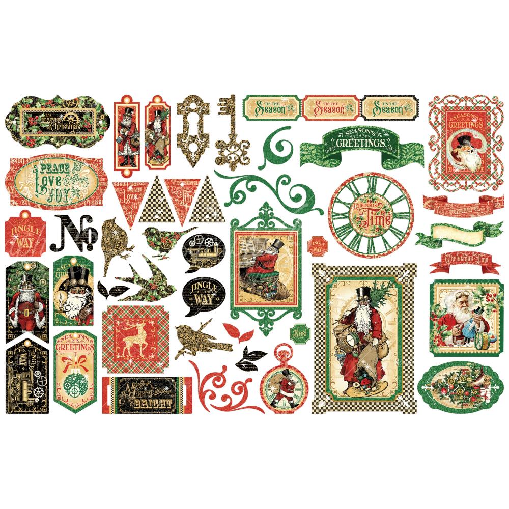Graphic 45 - Christmas Time  Collection - DieCuts