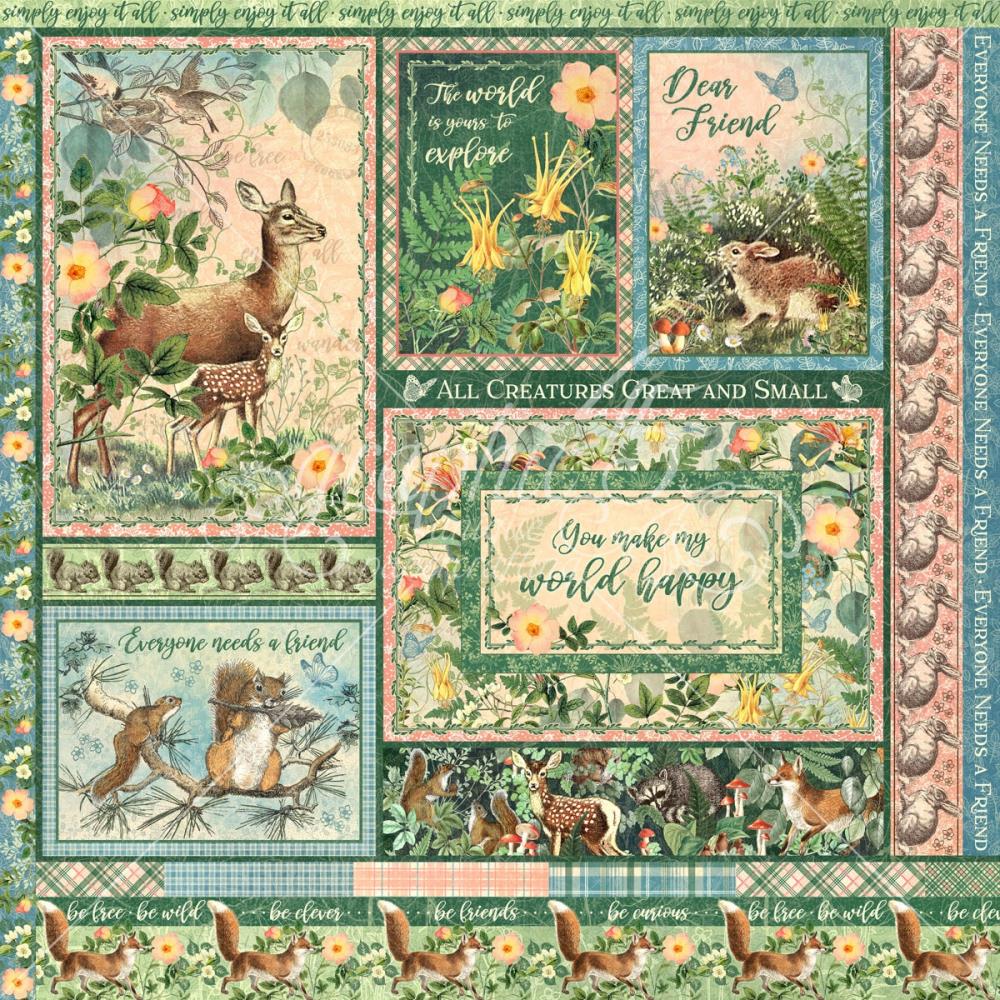 Graphic 45 - Woodland Friends - Be carefree -  12x12"