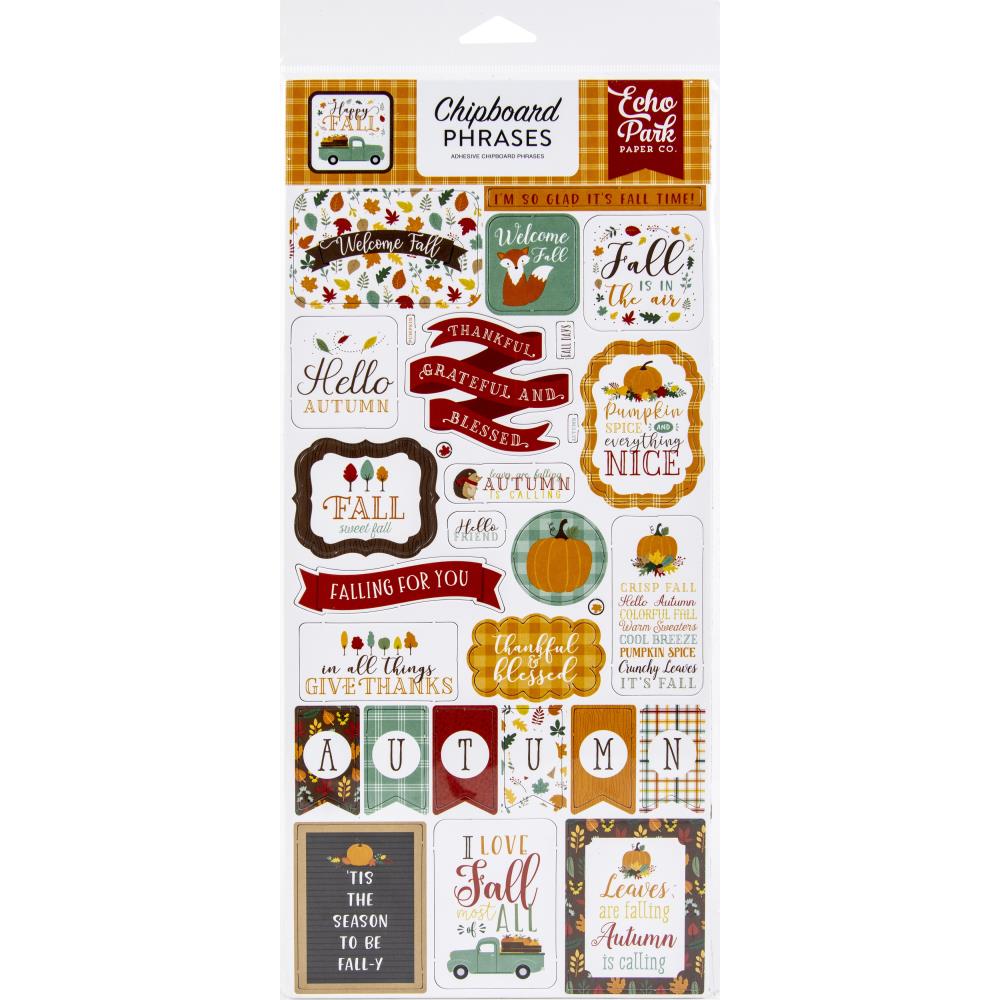 Echo Park - Happy Fall - Chipboard Stickers