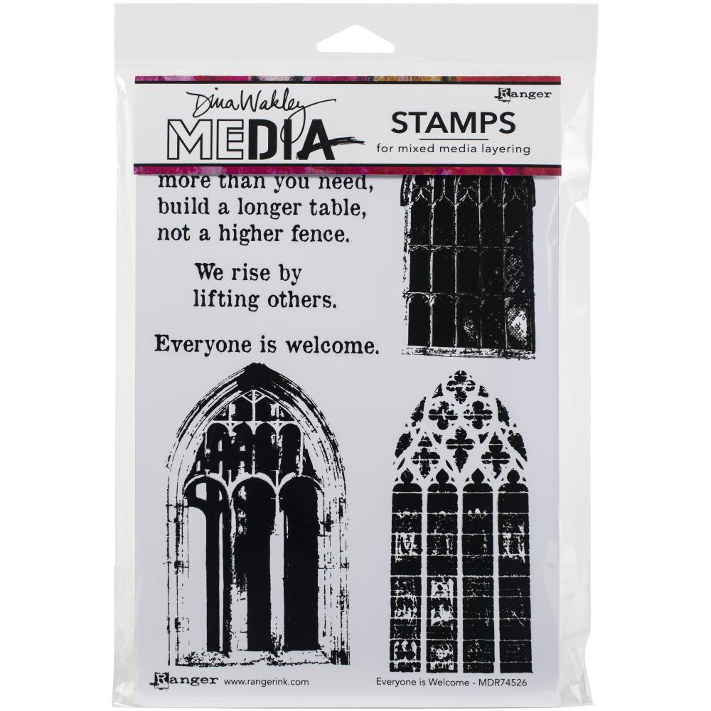 Dina Wakley Media - Stamps - Everyone is welcome
