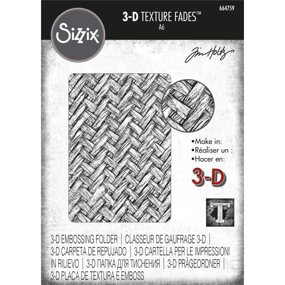 Tim Holtz Alterations - Texture Fades Embossing Folder - Intertwined  3D