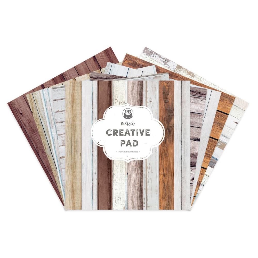 P13 - Wood -  Maxi Creative Paper Pad -  12 x 12"
