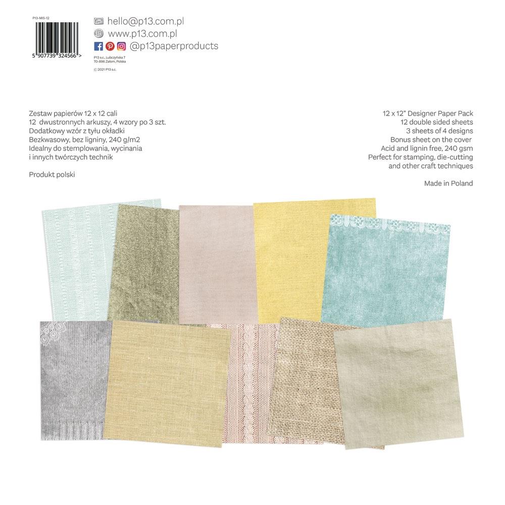 P13 - Fabric -  Maxi Creative Paper Pad -  12 x 12"