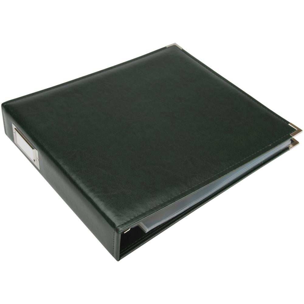 We R Memory Keepers - Classic Leather 12x12" Ring Album - Forest Green