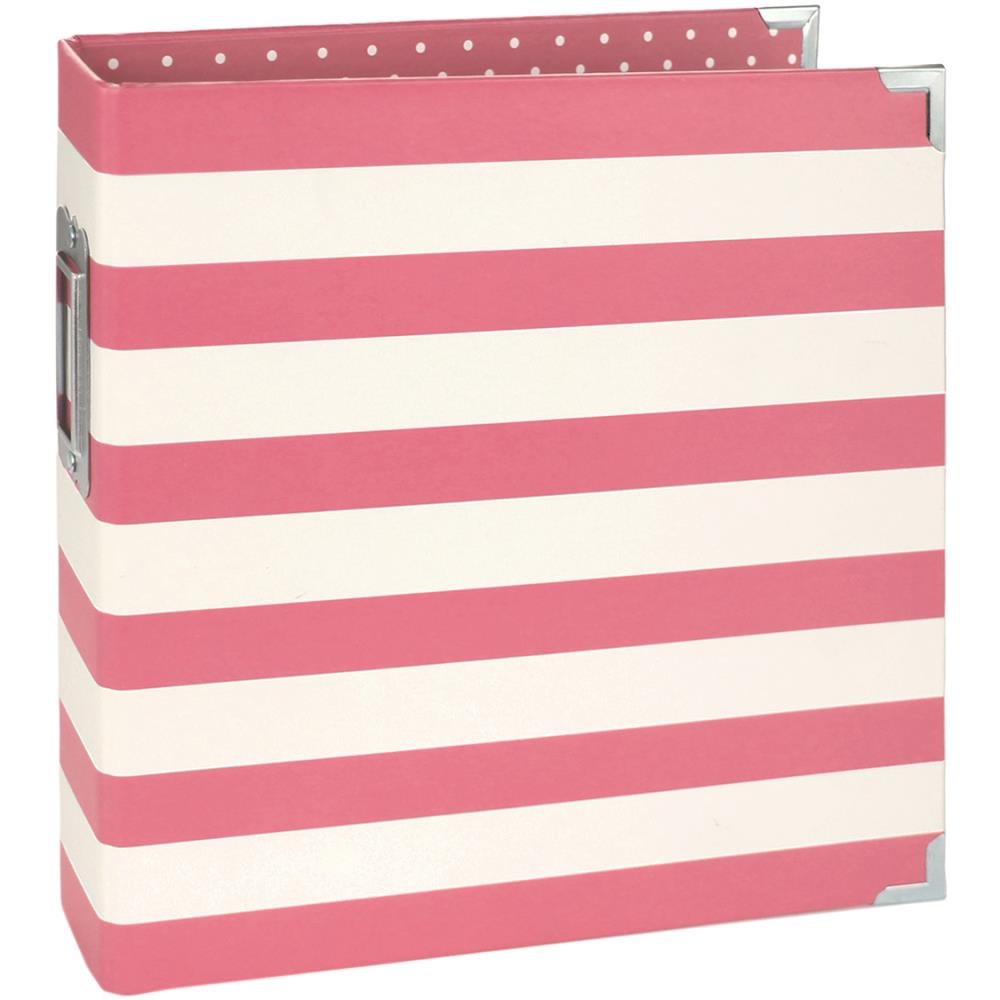 Simple Stories - Sn@p - Pink Stripe Binder   6x8"