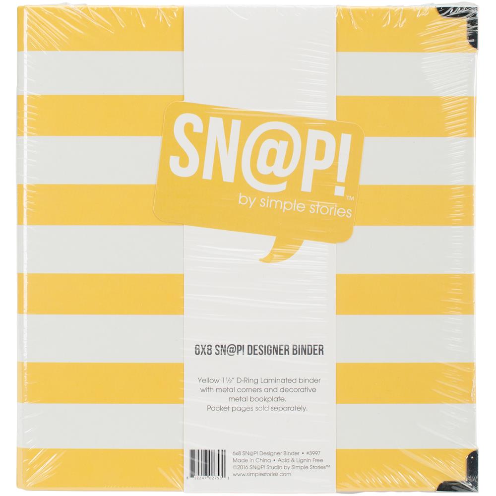 Simple Stories - Sn@p - Yellow Stripe Binder   6x8"