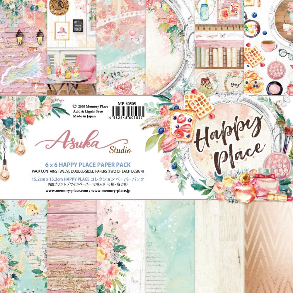 Asuka Studio - Happy Place - Paper Pack  -  6 x 6"