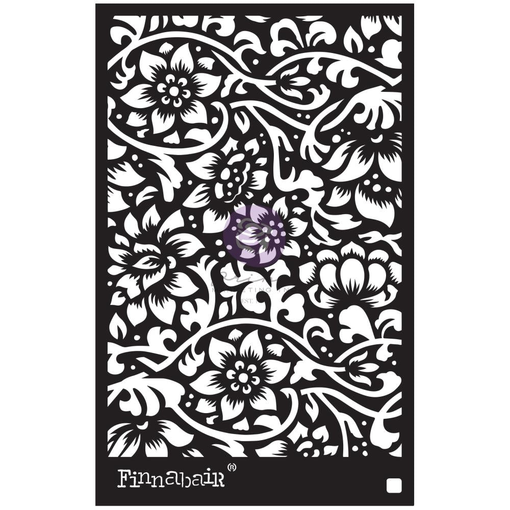 Prima - Finnabair - Elementals Stencil - Bindweed Wallpaper  -    6x9"