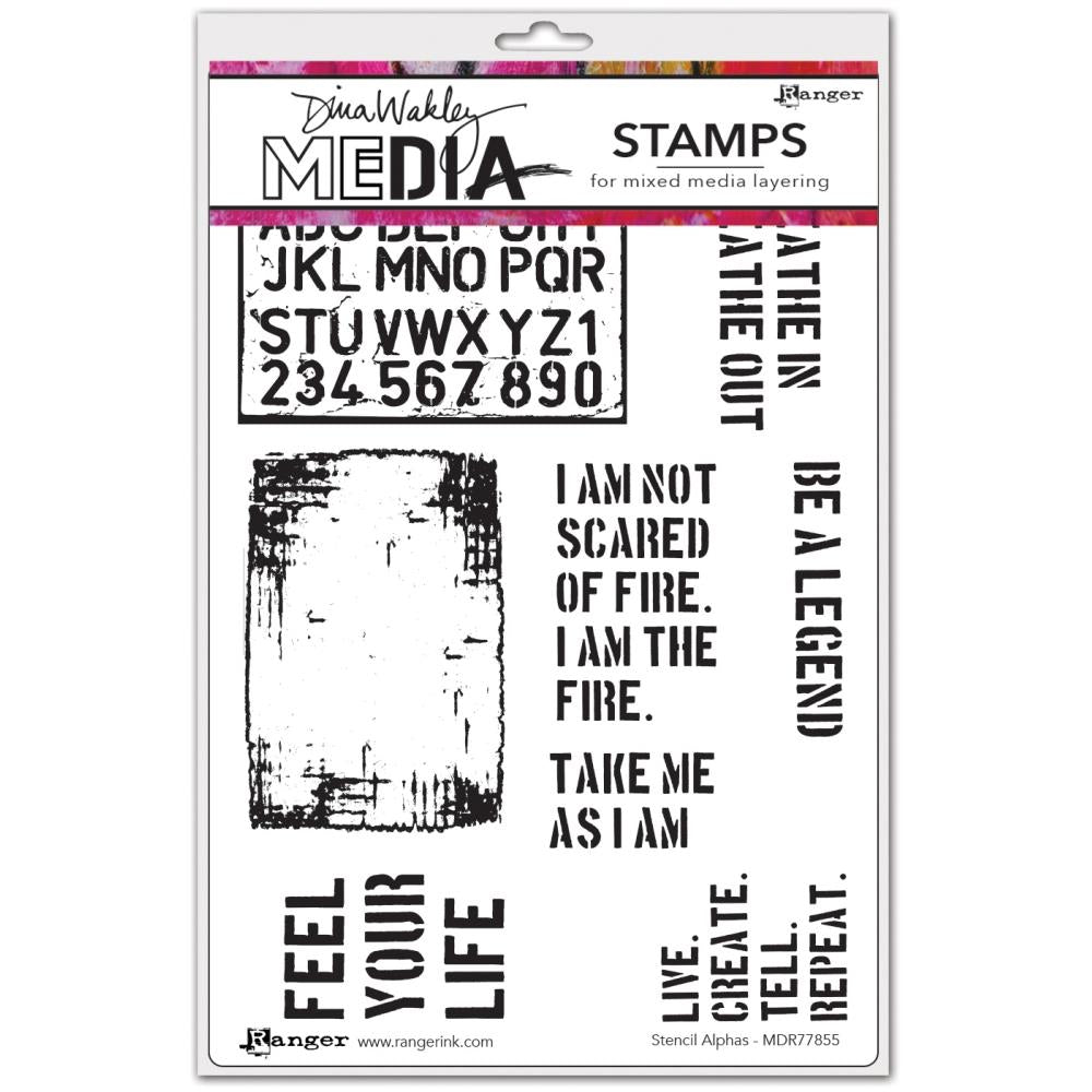 Dina Wakley Media - Stamps - Alphas
