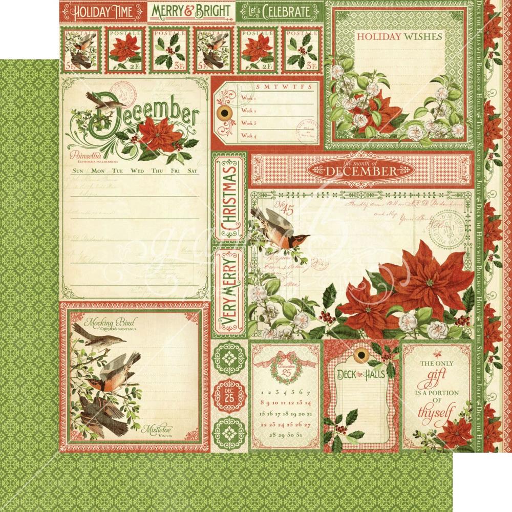 Graphic45 - Deluxe Collection Edition - Time To Flourish - Paper Pad - 12 x 12"