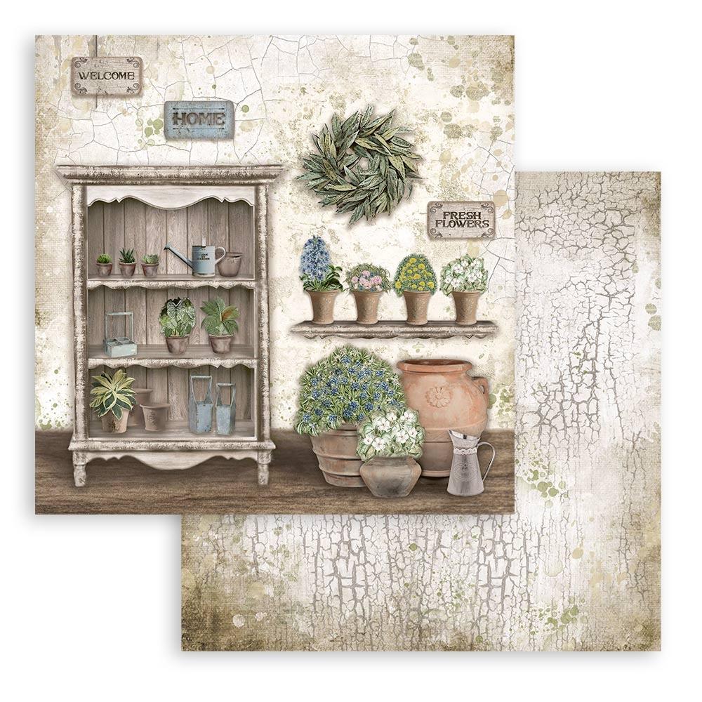 Stamperia - Romantic Garden House - Paper Pack - 10 pk -    6 x 6"