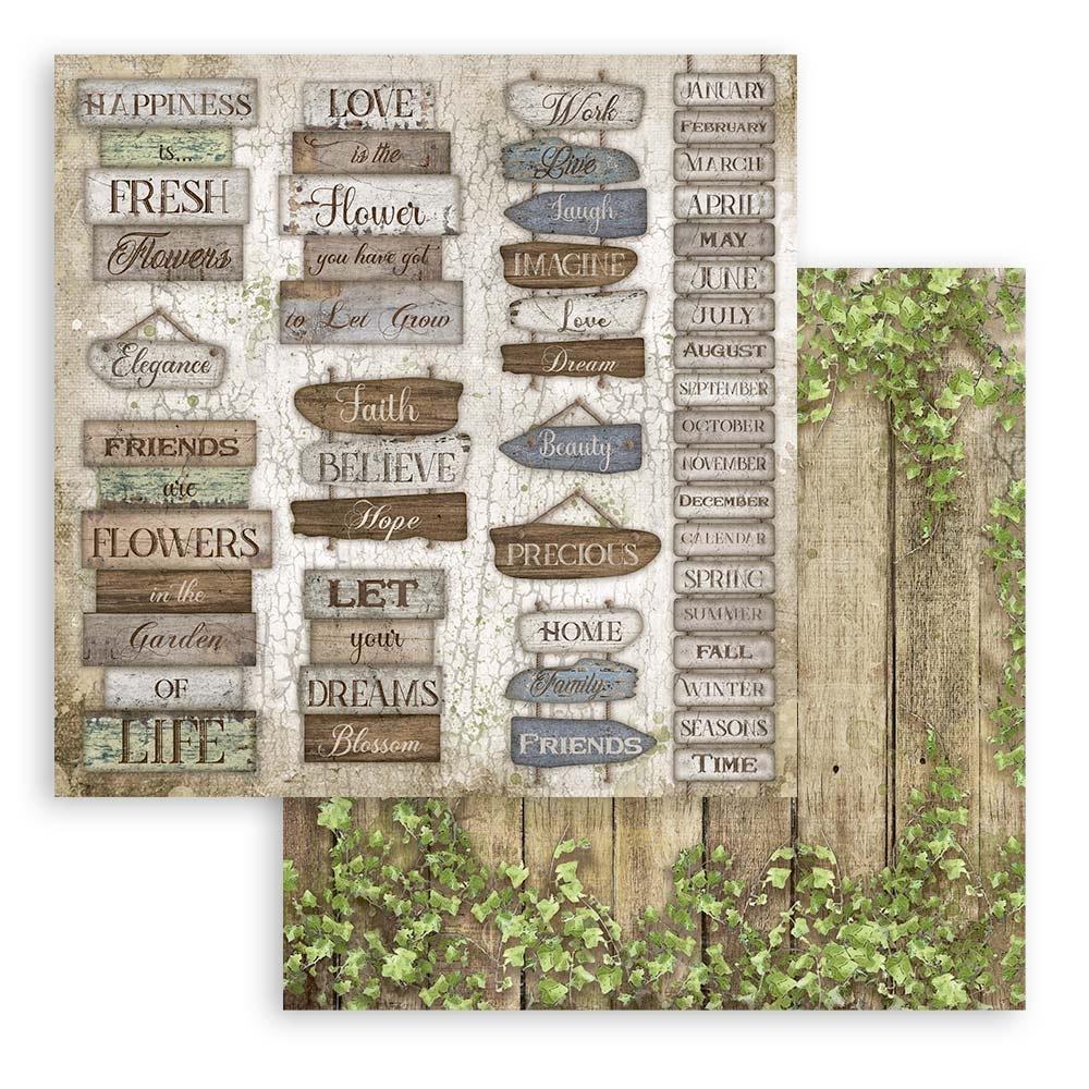 Stamperia - Romantic Garden House - Paper Pack - 10 pk -    6 x 6"