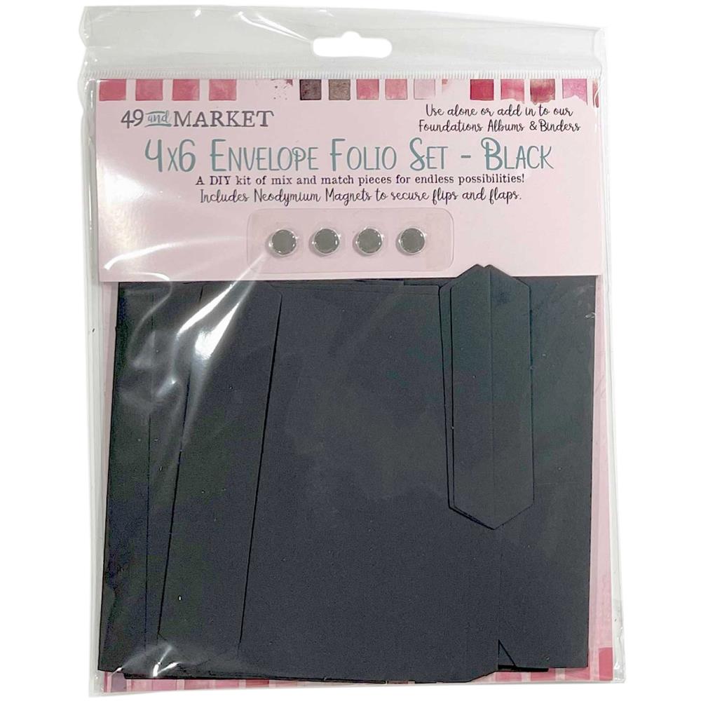 49 and Market -Foundation - Envelope  Folio Set  4x6"  - Black