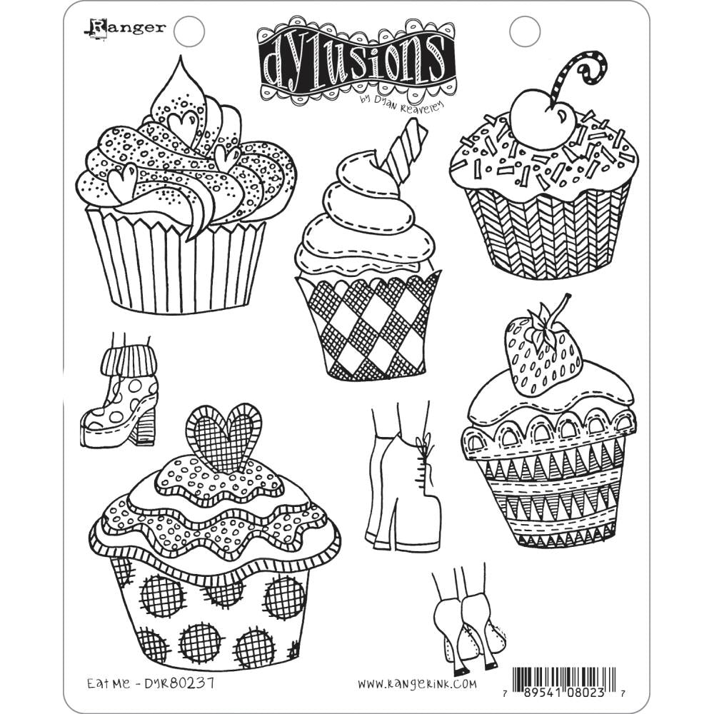 Dylusions - Cling Stamps - Eat Me