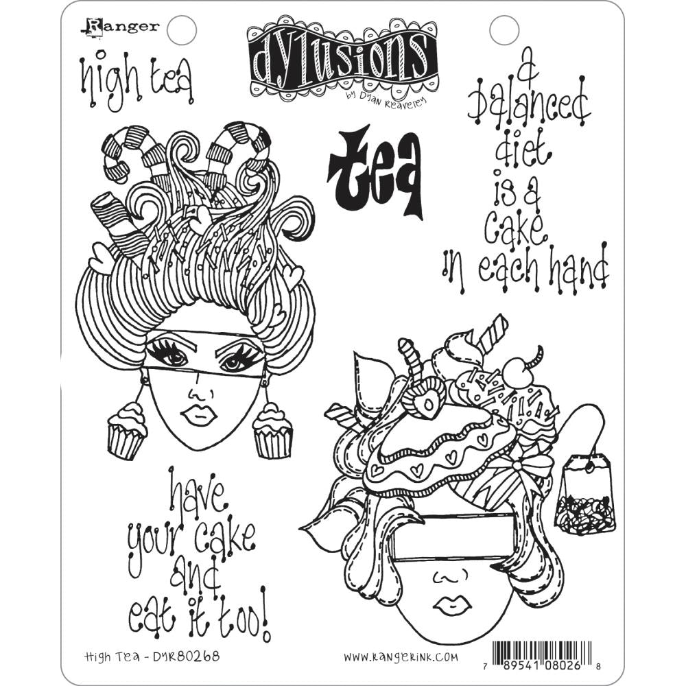 Dylusions - Cling Stamps - High Tea