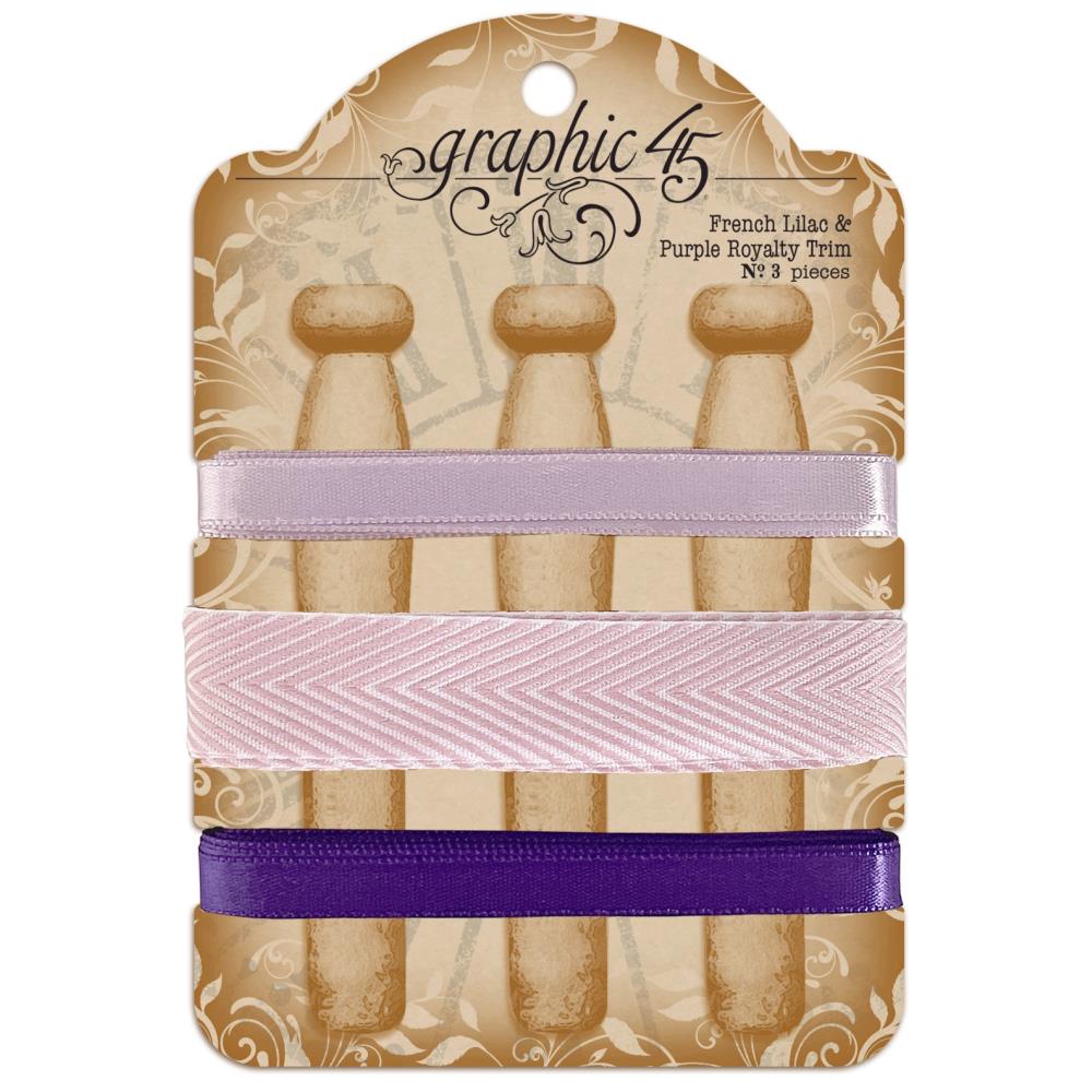 Graphic 45 - Embellishment Trims - French Lilac & Purple Royalty