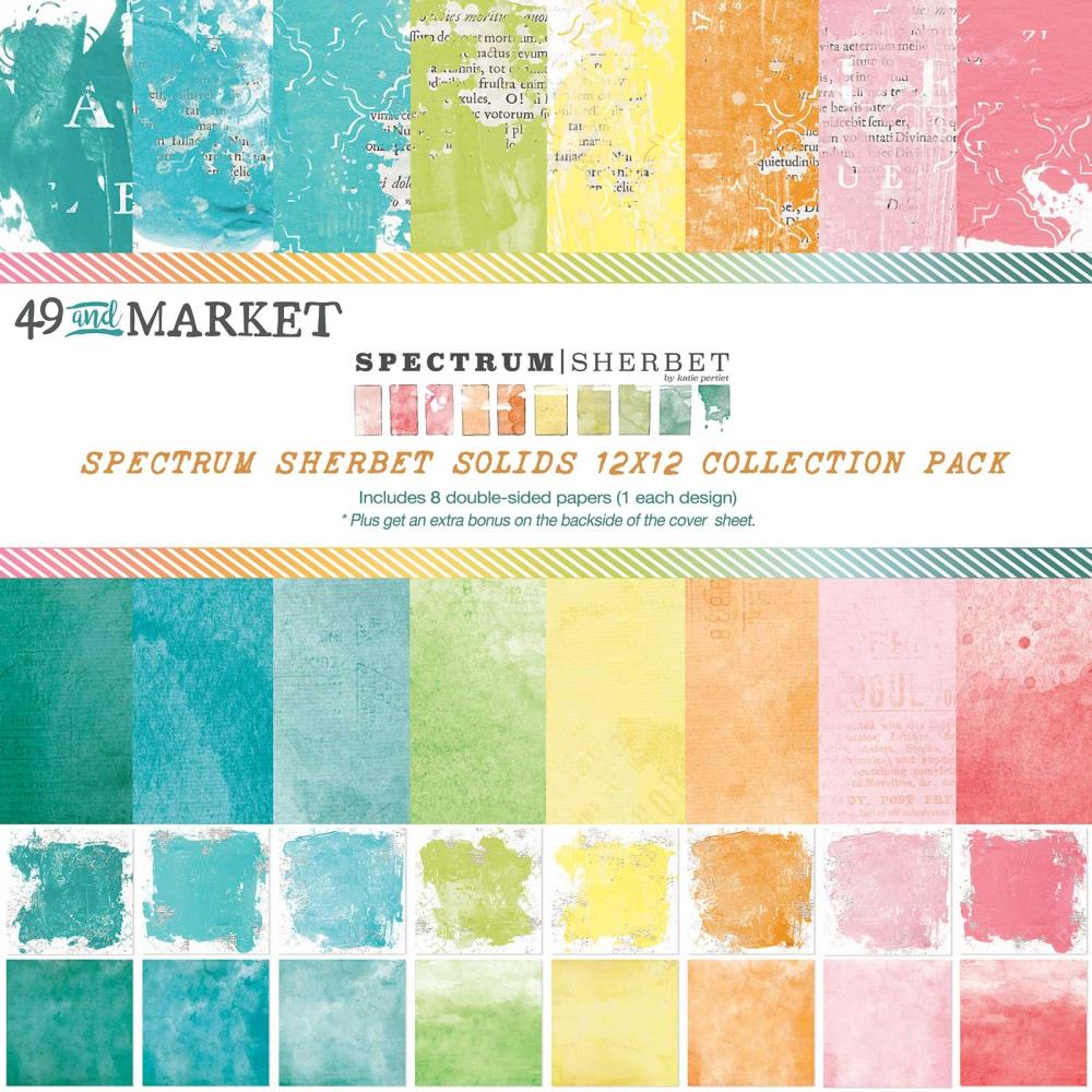 49 and Market - Spectrum Sherbet - Solids Collection Pack -  12 x 12"