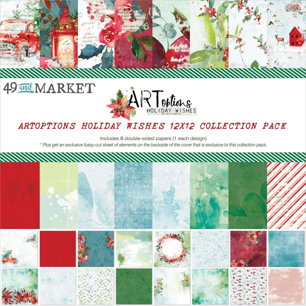 49 and Market - Artoptions - Holiday Wishes -   12 x 12"