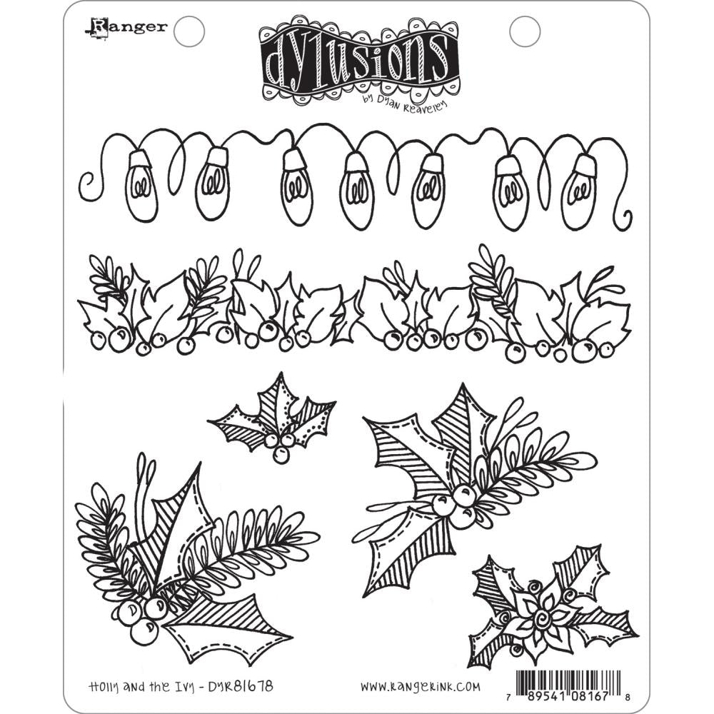 Dylusions - Cling Stamps - Holly and the Ivy
