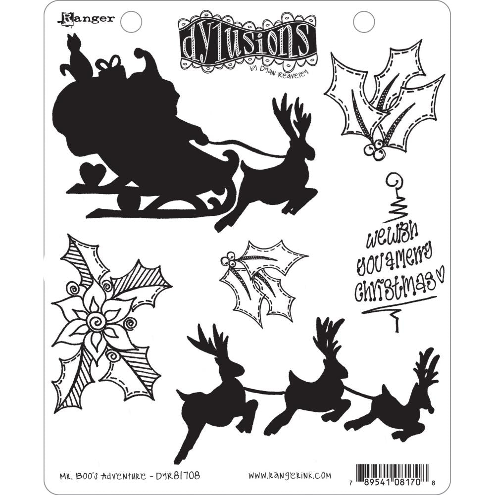 Dylusions - Cling Stamps - Mr. Boo's Adventure