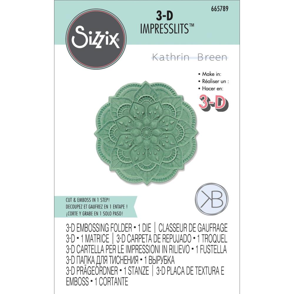 Sizzix - 3 D Textured Impressions Embossing Folder - Adornment