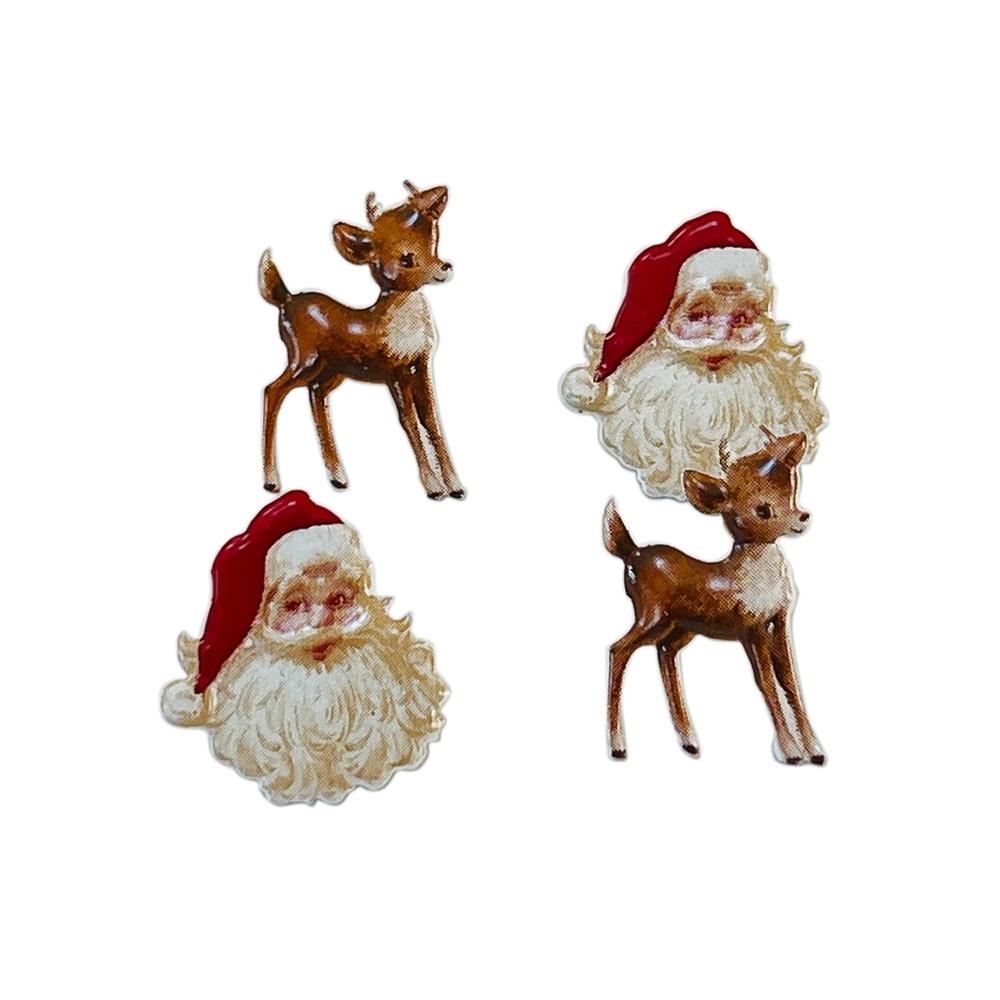 Eyelet Outlet -Brads -  Santa & Deer