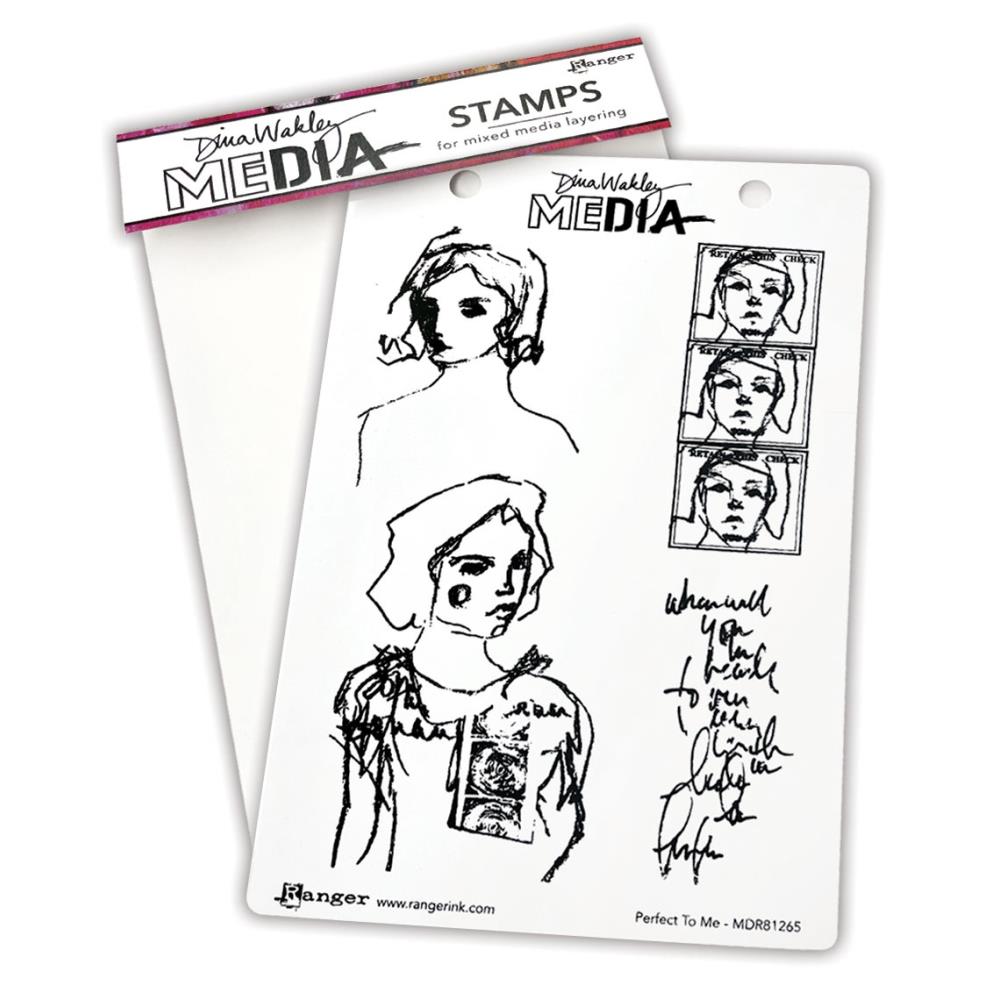 Dina Wakley Media - Stamps - Perfect to me