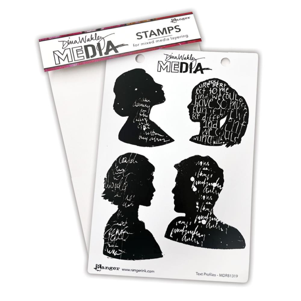Dina Wakley Media - Stamps - Text Profiles
