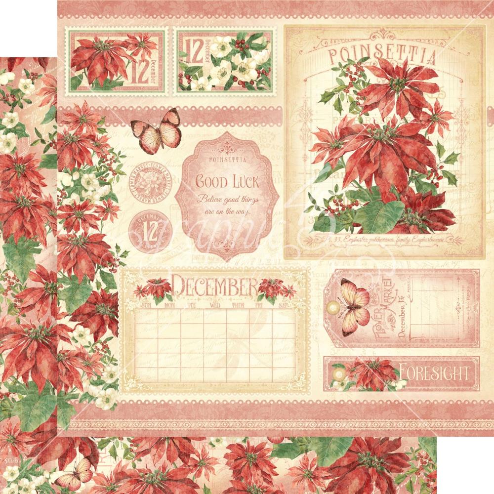 Graphic 45 - Flower Market  - Paper Pad - 12 x 12"