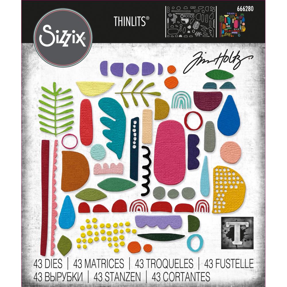 Sizzix - Tim Holtz Alterations - Thinlits  - Abstract Elements